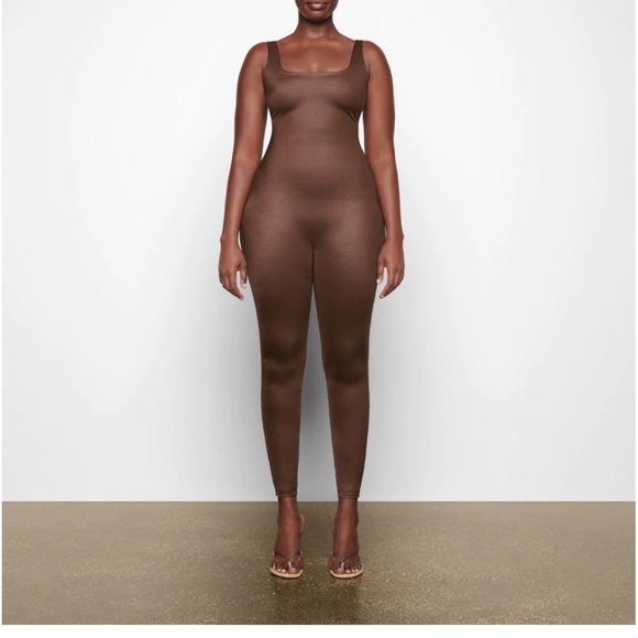 SKIMS Pants - Skims all in one square neck, cat suit, jumpsuit size small